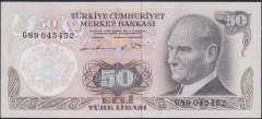 6.Emisyon 1.Tertip 50 Lira G89 045452 Çil