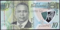 Botswana 10 Pula 2020 Çil Polimer