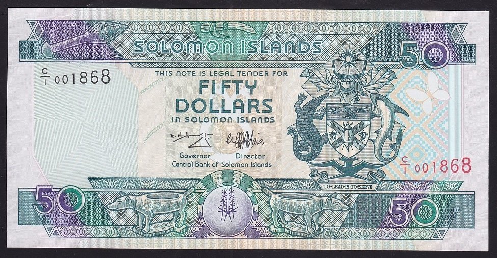Solomon İsland 50 Dolar 1996 Çil Pick 22