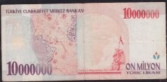 7.Emisyon 10 000 000 Lira A13 500324 Çok Temiz