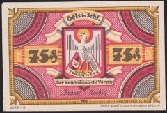 Almanya 75 Pfennig Notgeld 1920 Çil