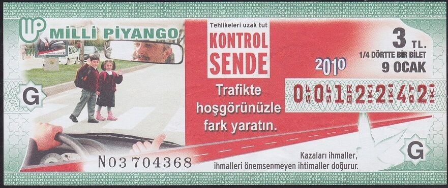 2010 9 Ocak Çeyrek Bilet - G Serisi