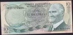 6.Emisyon 2.Tertip 10 Lira K05 324398 Çilaltı