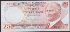 6.Emisyon 4.Tertip 20 Lira I79 938843 Çilaltı