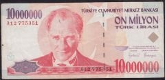 7.Emisyon 10 000 000 Lira A12 775351 Çok Temiz