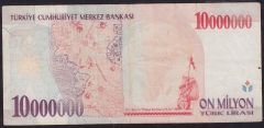 7.Emisyon 10 000 000 Lira A12 775351 Çok Temiz