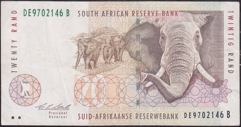 South Africa 20 Rand 1993 Çok Temiz