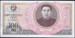 Kuzey Kore 100 Won 1978 Çilaltı Pick 22 ( Filigran bölümünde kat var,Tedavül katı değildir)