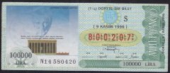 1996 9 KASIM ÇEYREK BİLET