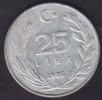 1986 Yılı 25 Lira