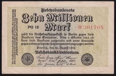 Almanya 10 Milyon Mark 1923 Çok Temiz+ ( Yıldızlı Seri )