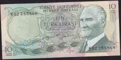 6.Emisyon 2.Tertip 10 Lira K02 288868 Çilaltı