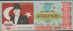 1994 29 Ekim Yarım Bilet - Y Serisi