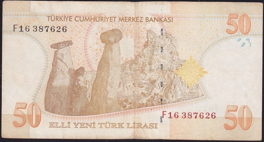 8.Emisyon 50 YTL F16 387626 Çok Temiz