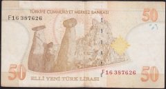 8.Emisyon 50 YTL F16 387626 Çok Temiz