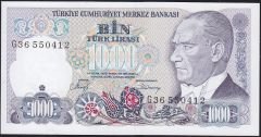7.Emisyon 2.Tertip 1000 Lira G36 550412 Çilaltı Çil