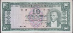 5.EMİSYON 6.TERTİP 10 LİRA B42 494563 ÇOK TEMİZ ( DÜZLEME VAR )