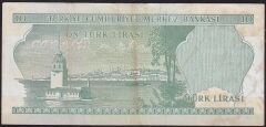 6.Emisyon 2.Tertip 10 Lira J75 297321 Çok Temiz+