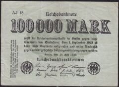 Almanya 100000 Mark 1923 Çok Temiz