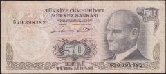 6.Emisyon 1.Tertip 50 Lira G70 398382 Çok Temiz