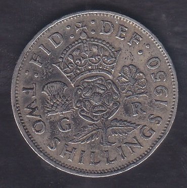 İNGİLTERE 2 ŞİLİNG 1950