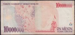 7.Emisyon 10 000 000 Lira A10 508992 Çok Temiz
