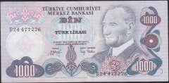 6.Emisyon 2.Tertip 1000 Lira D24 477226 Çok Temiz +
