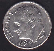 AMERİKA 1 DIME 1991 P