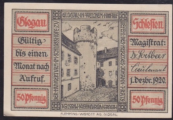 ALMANYA 50 PFENNİNG NOTGELD 1920 ÇİL