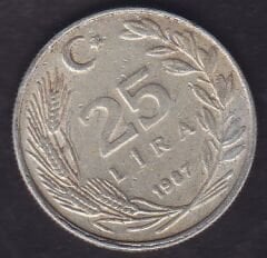 1987 Yılı 25 Lira