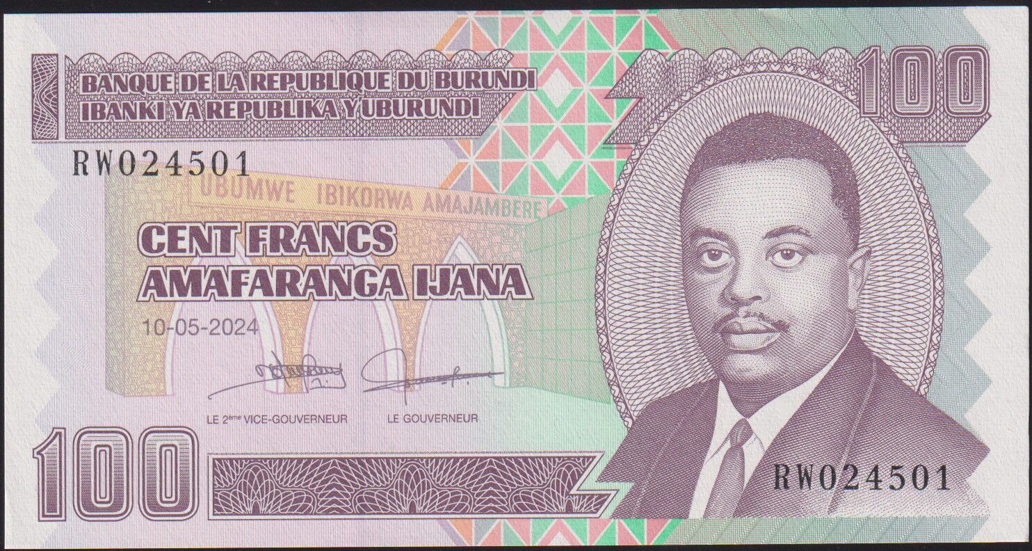 Burundi 100 Frank 2024 Çil Pick 44c