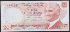 6.Emisyon 4.Tertip 20 Lira I73 157732 Çok Temiz+