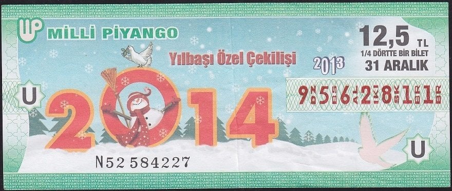 2013 31 Aralık Çeyrek Bilet - U Serisi