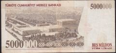 7.Emisyon 5 000 000 Lira G82 075427 Çok Temiz