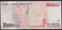 7.Emisyon 10 000 000 Lira A09 751162 Çok Temiz