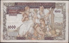 Sırbistan 1000 Dinar 1941 Çok Temiz Pick 24