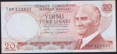 6.Emisyon 4.Tertip 20 Lira I66 123937 Çilaltı
