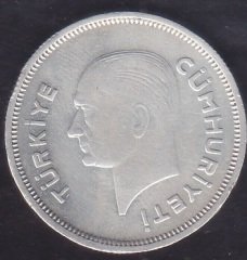 1939 YILI 1 LİRA GÜMÜŞ