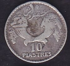 Lübnan 10 Piastre 1929 Gümüş