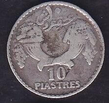 Lübnan 10 Piastre 1929 Gümüş