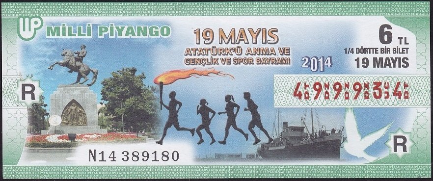 2014 19 Mayıs Çeyrek Bilet - R Serisi