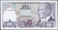 7.Emisyon 2.Tertip 1000 Lira G18 416442 Çil