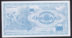 Makedonya 1000 Dinar 1992 Çil Pick 6