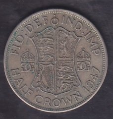 İNGİLTERE HALF (1/2) CROWN 1947 eski para fiyat listesi