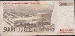7.Emisyon 5 000 000 Lira G80 647392 Çok Temiz