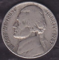 Amerika 5 Cent 1947