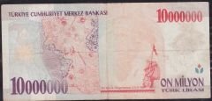 7.Emisyon 10 000 000 Lira A08 794408 Çok Temiz