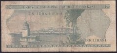 6.EMİSYON 1.TERTİP 10 LİRA C29 134305 TEMİZ