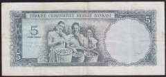 5.EMİSYON 4.TERTİP 5 LİRA H47 012816 ÇOK TEMİZ + eski para mezat