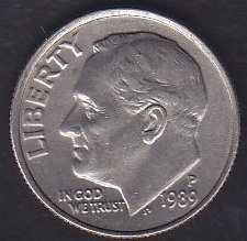 AMERİKA 1 DIME 1989 P
